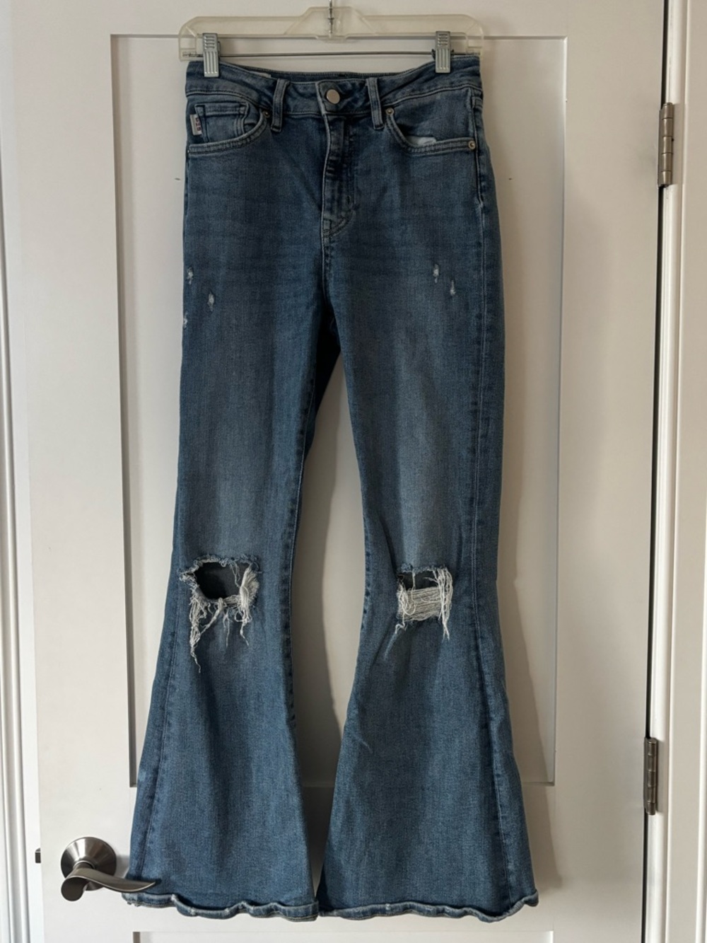 Superdry Y2K Distressed Flare Jeans | Low Rise Bell Bottom | Size 28/31